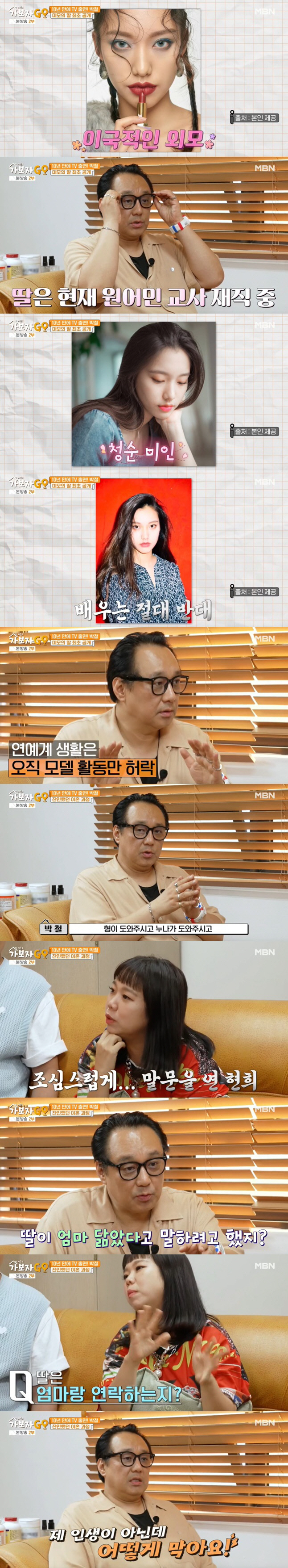 Park Chul reveals model daughter 'Contact with ex-wife Ok So-ri, as long as you don't show up in front of me' ('Let's go') 