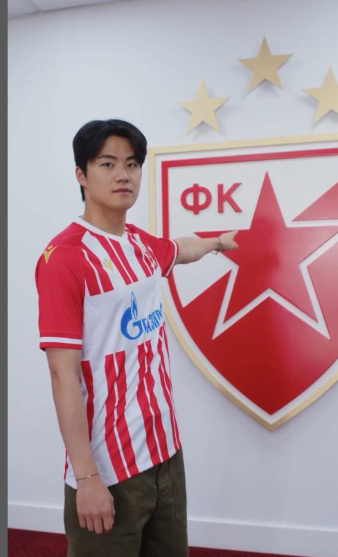 'There's another Korean player here.' Seol Young-woo joins Zvezda officially → Welcome wave contract period '31', Bae No. 66