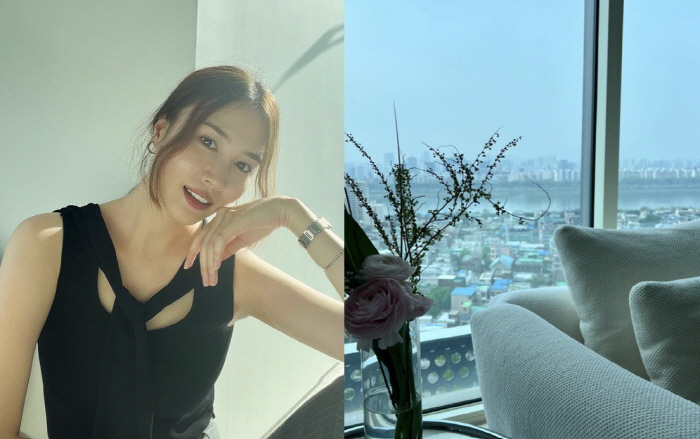 'Nam Goongmin ♥' Jin Ah-reum, a newlywed who is relaxed and happy while looking at the Han River view