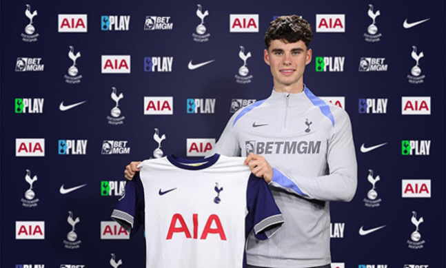  Tottenham's first recruit is an 18-year-old supernova...'70 Billion Big Deal' Gray, 6-Year Contract  Number 14