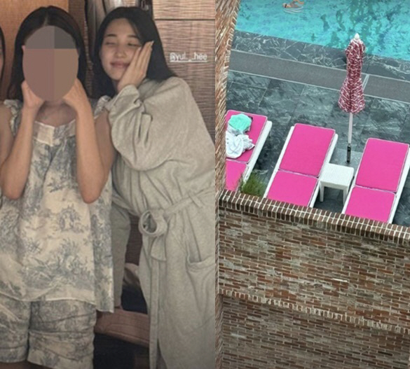 'Divorce Choi Min-hwan' Yulhee, proof shot of hotel vacation..Swim  enjoy the late night snack 'Happiness'
