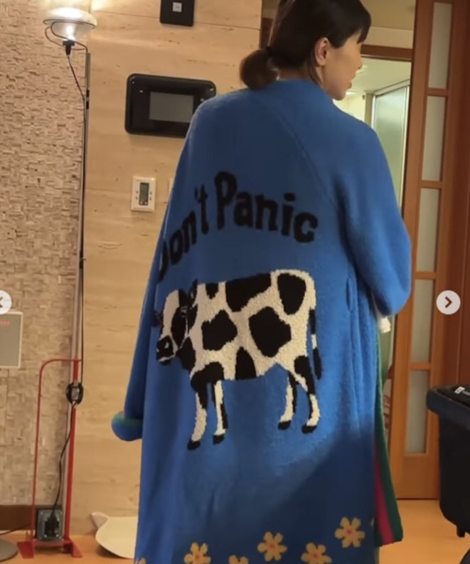 Ayumi wears a cow cold ♥ 'I like it more because I'm breastfeeding'