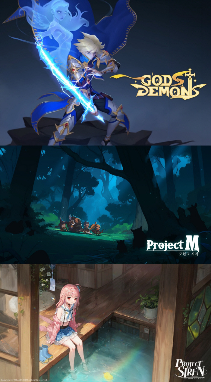 Com2uS, what are the 3 new games that have a publishing contract?