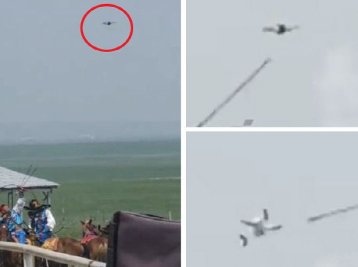No-zone flying drone drops 'Hit' with arrow