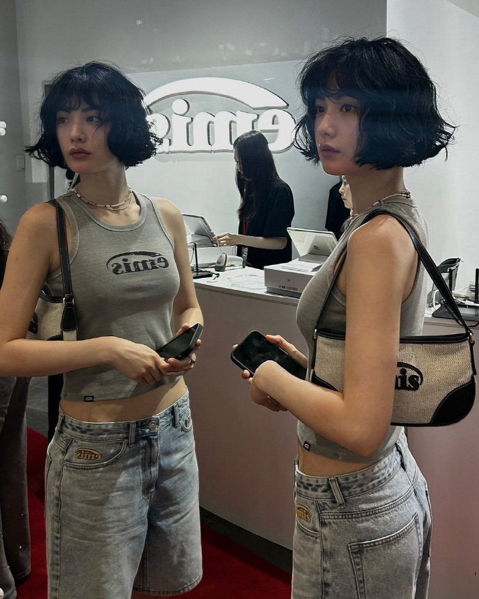 'Short hair transformation'Nana, New Jeans style → Up to the open front look'8 color tone charm'