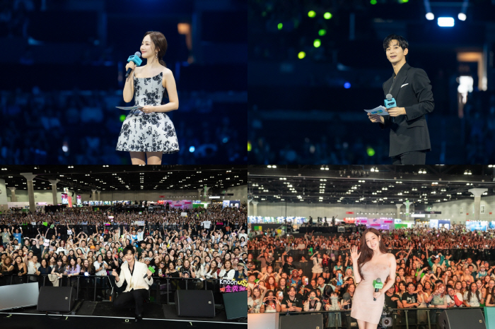 'Queen of Tears' Kim Soo-hyun →'My boyfriend' Park Min-young met a North American fan at KCON..an explosive reaction