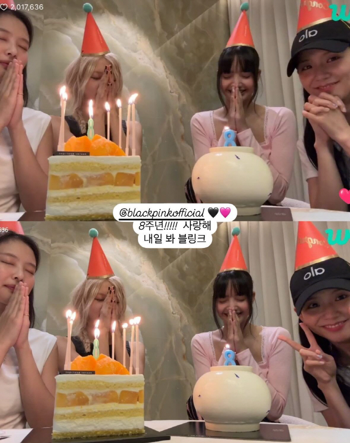 BLACKPINK scattered, it's been a while since we got together..8th anniversary celebration party