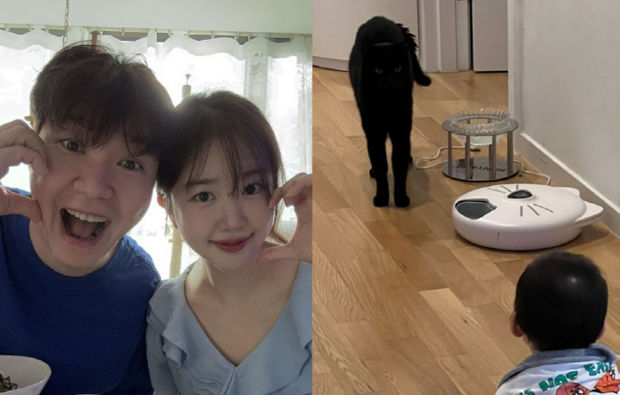 Park Soo-hong's pet cat, Da-hong, 'First face-to-face with a baby'...'Just watch from afar'