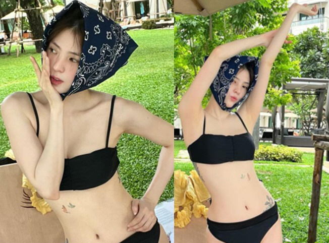 Han Sohee, the tattoo on her bikini..I spent 20 million won to erase it again?