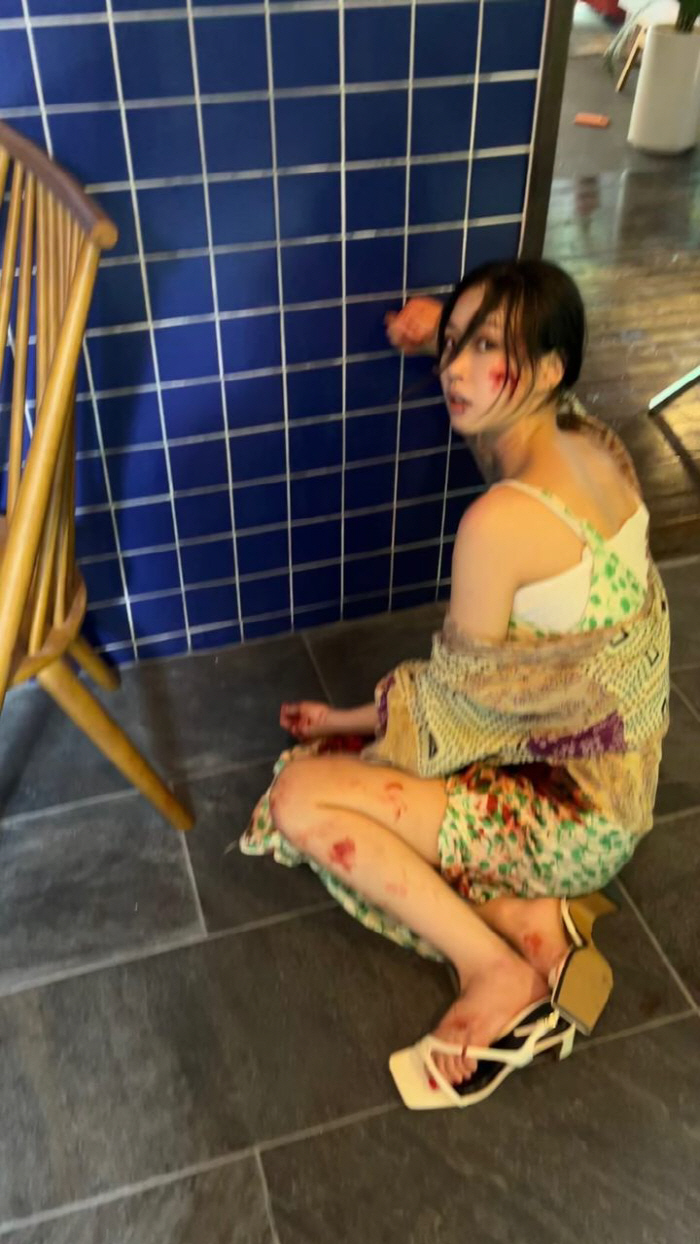 What do you mean, a bloody slip dress..It's pretty, but it's creepy