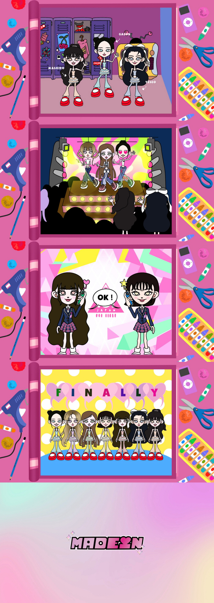 '5th Generation Rookie'Madeen Opens Team Formation Animated Video 'Kitchen Mood'