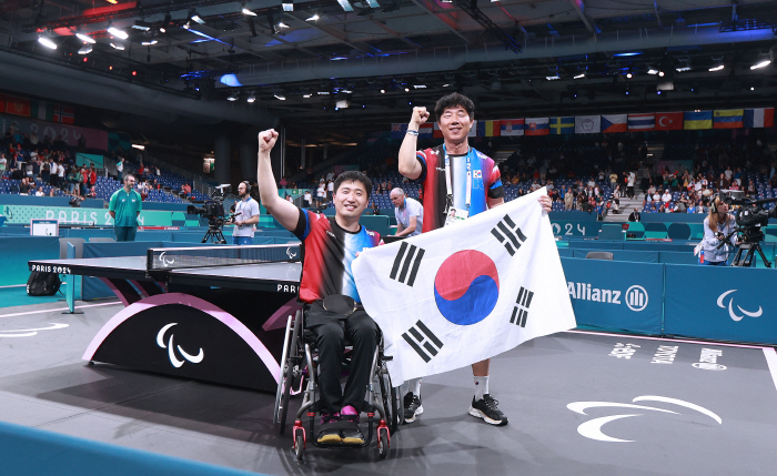 Kim Young-gun wins gold medal in individual table tennis for the first time in 12 years, and Korean team achieves 120% target in Paris