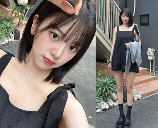 I've Ahn Yu-jin, her face looks like she's going to disappear with her bangs down..His body shape is perfect