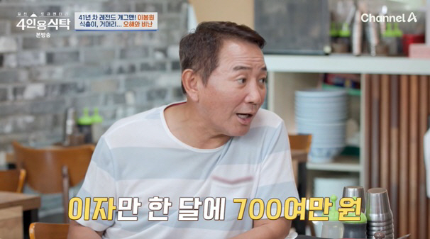 Lee Bong-won '7 million won in interest per month due to business failure, ♥ Park Mi-seon's mortgage loan' ('Dining Table for 4') 