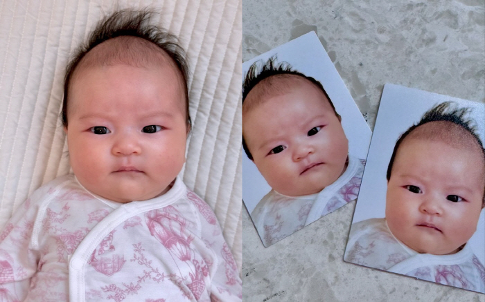 Lee Ji-hoon ♥ Aya's daughter's first ID photo 'Tearful eyes'..You gave birth to a doll