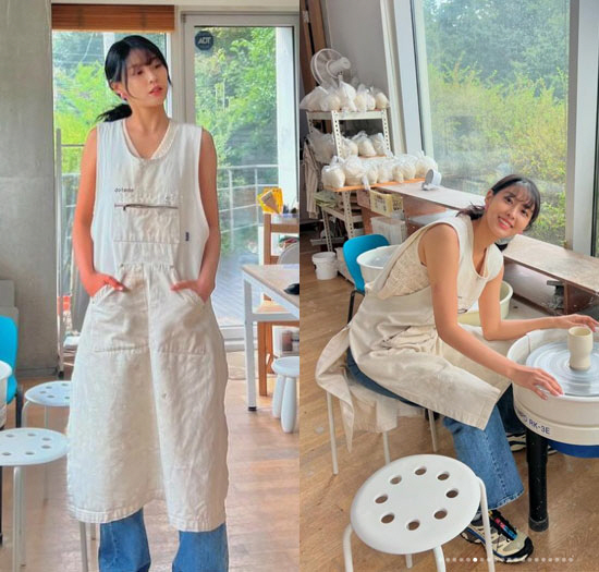 Seolhyun, a sleeveless shirt and aprons, and a 'pure sexiness' at the workshop