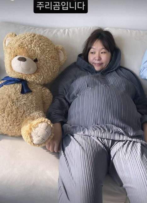 'Fifth Pregnancy' Chung Ju-ri, 83kg and desperate..It's like a bear