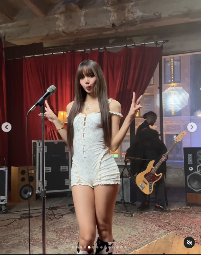 'Garterbelt  See-through'Lisa's sexy lingerie look'♥Louis Vuitton family conglomerate'A surprising surprise
