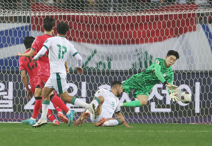  'Alert Target No. 1' Hussein's equalizer allowed South Korea and Iraq 1-1 (second half progress)