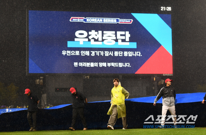 Dae Heon-gon did it again...What are the conditions for the establishment of the rain-related cold game after a 0 balanced first home run?