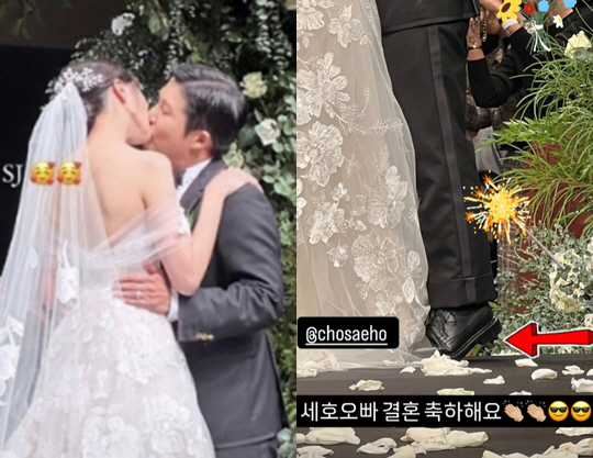 Taller than Jo Se-ho ♥ 9 years younger bride 'Model visuals'..A wedding ceremony 'Capture kiss' 