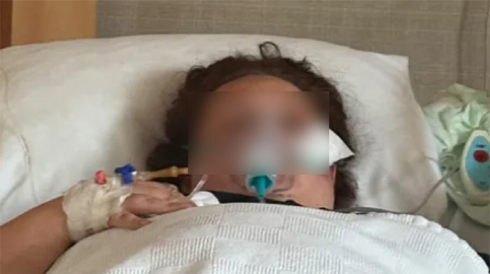 The girl who was eating pizza at the restaurant, a paraglider hits 'Shock'
