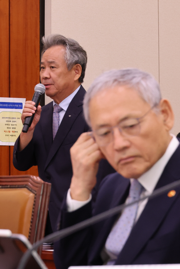 Rep. Kim Seung-soo Calls for Suspension of Chairman Lee Ki-heung's Duty → Minister Yu In-chon'Duty Can Be Suspended.'