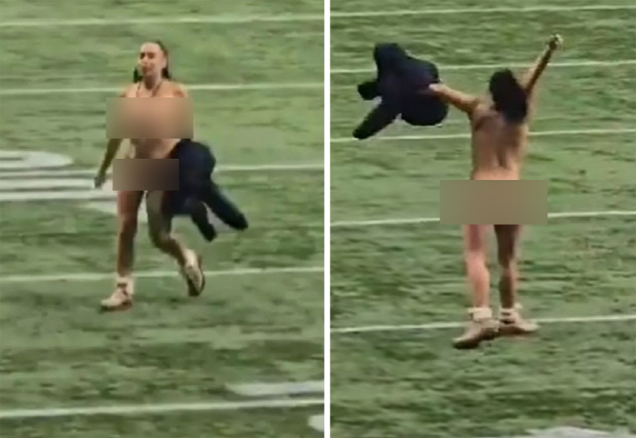 Nude Women's Stadium Rampage, No One Holds Back'Women Must Have Been Panicked'