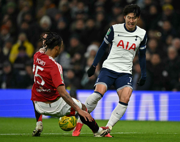  Son Heungmin's fantastic corner kick goal! 7th goal of the season Tottenham won 4-3 over Manchester United! advance to the semifinals