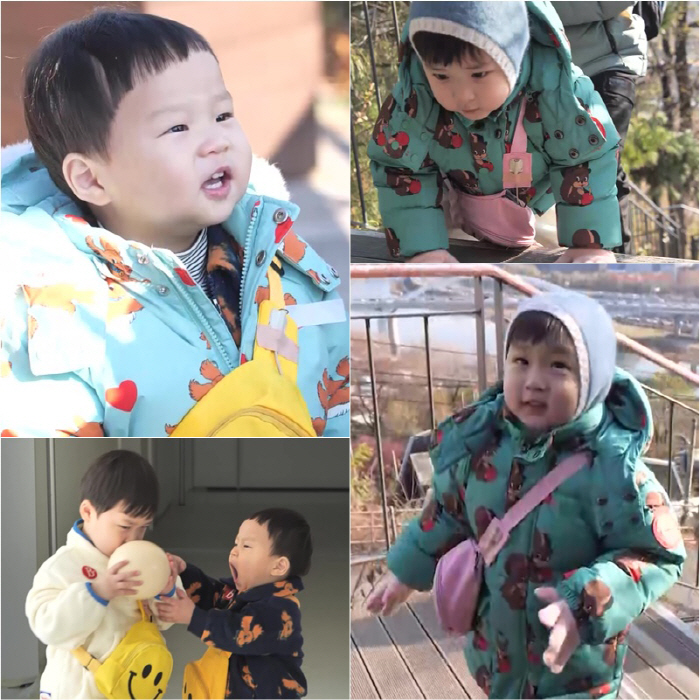 5 year old storm forward hiking? ...Eun-Woo, it's your first climb in your life, and you don't rest and you're striding (Sudol)