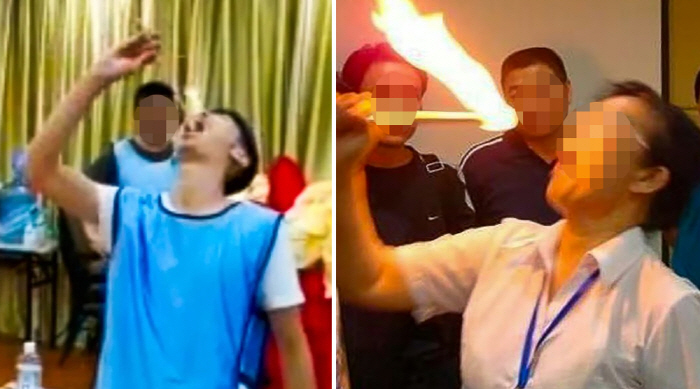 Like a circus performance...A company that asked its employees to eat fire, and the reason is absurd