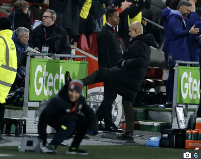 Fury billboard kick → GK and clash explosion Guardiola shock rage, screaming at the touchline and criticizing the player
