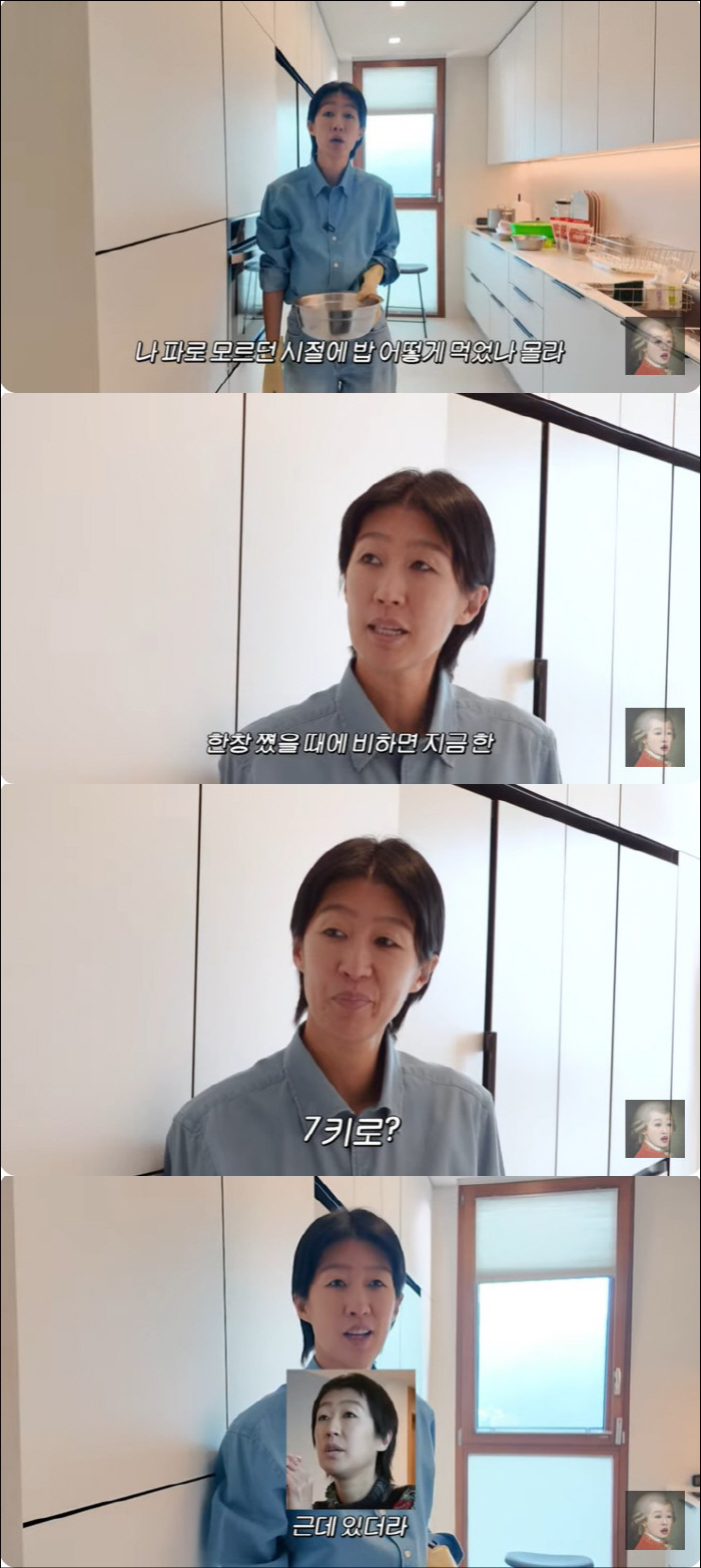 180cm Hong Jin-kyung lost more from 51kg...There's a place to take out confession about losing 7kg