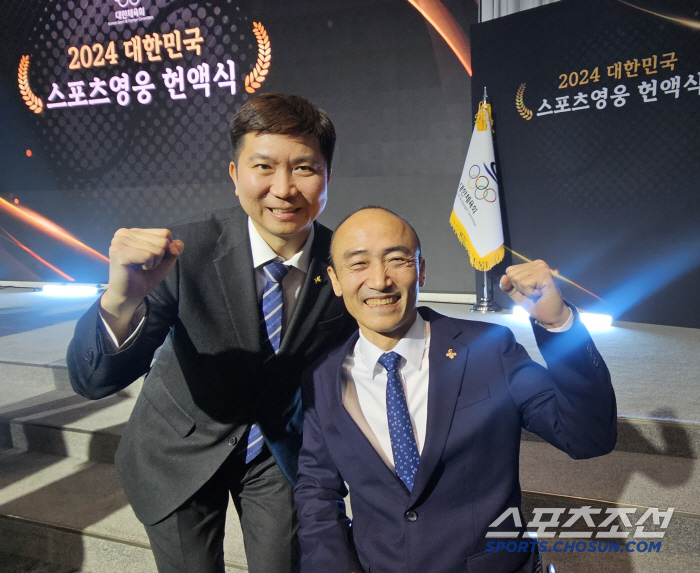 P.E. New start, 3 gold medals are together! Chairman Ha Hyung-joo's sports hero dedication ceremony, warm meeting with Chairman Yoo Seung-min X Jung Jin-wan