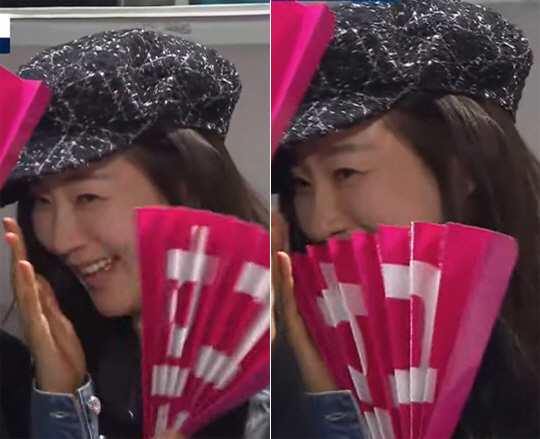 Kim Sa-rang catches the screen of volleyball broadcasting. Kim Yeon-kyung was cheering for the first time in my life