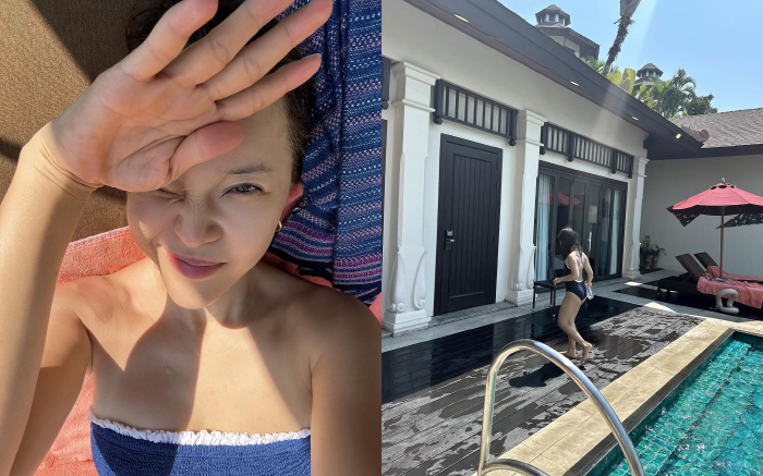 Except for Baek Ji-young and ♥ Jeong Seok-won, I feel happy to receive a luxury pool villa vacation hotel event with my daughter