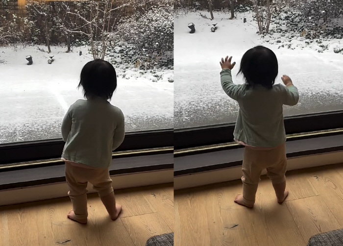 Lee Min-jung's 14-month-old daughter is a dance god dance king who resembles Byung-hun Lee's fierce hip dance