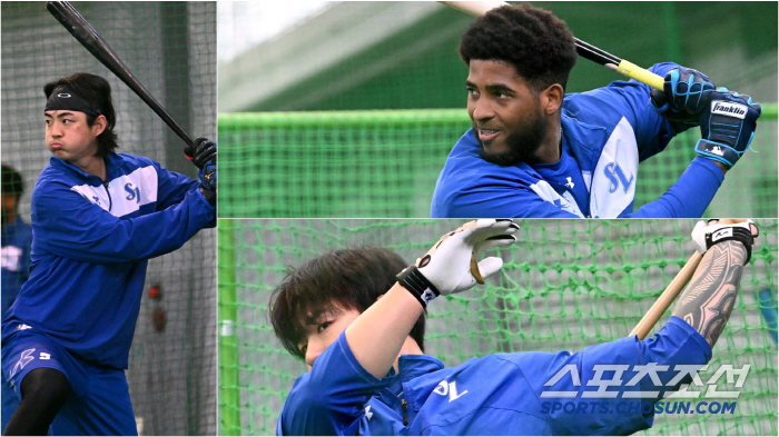 Koo Ja-wook Park Byung-ho Diaz's power swing tore the net, and instead of a gloomy practice game, I looked at batting training 