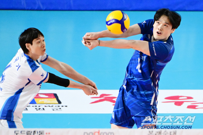 The nine-time winning volleyball master has already failed in spring volleyball for the seventh year. Samsung Fire & Marine Insurance lost 0-3. KB Insurance chases Korean Air by 1 point 