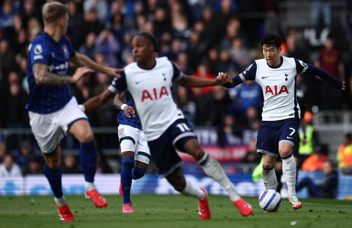 Who's going to be kicked out? Son Heung-min's fantasy of changing doubts 2 assists, joining 1010 in the 5th season  highest score in the team! Tottenham beat Ipswich 41 for first three straight wins