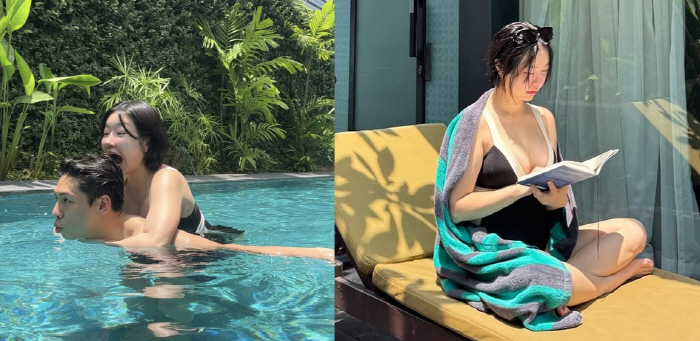 Twin Pregnant Lady Jane Slightly Revealed D-Line ♥ Lim Hyun-tae and Bali Prenatal Education Travel