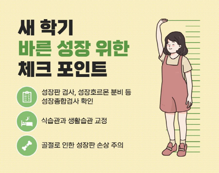 What about our height for the new semester? Check the growth test for the lower grades at Himchan Hospital