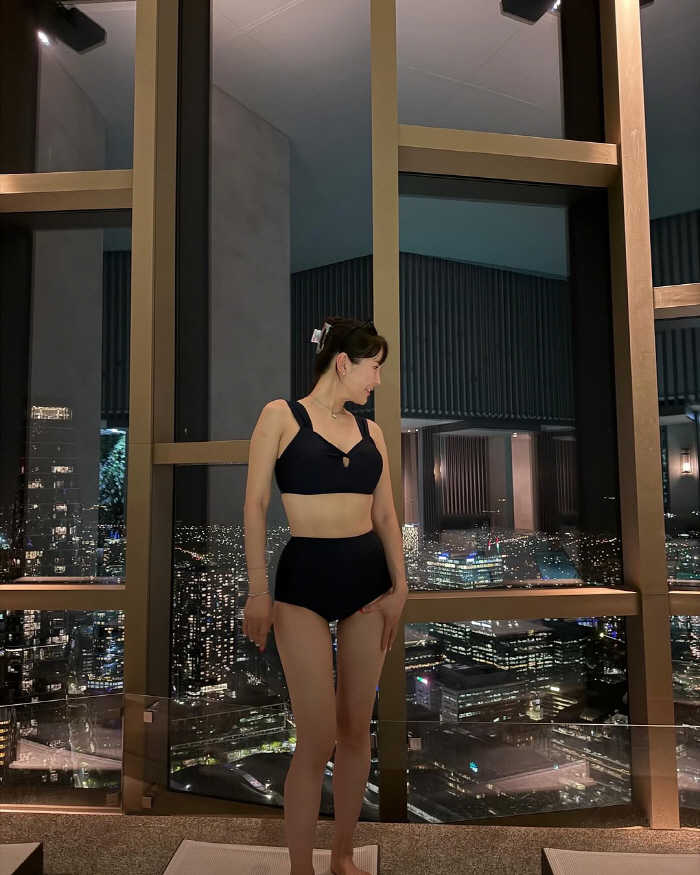 Jang Young-ran's body was like this. His uncorrected bikini proportion was perfect