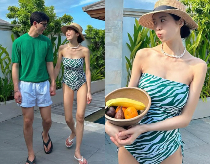 10th remarriage Hyun-sook, a swimsuit body that is too skinny even if she is pregnant..♥ Hands of a handsome husband