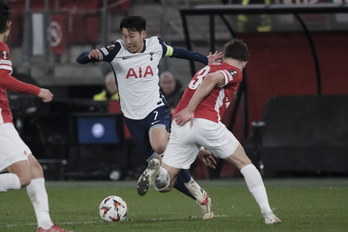 3 shooting, 0 key passes, 0 attack points 71 minutes Son Heung-min, the worst rating against Alkmaar, 6.26.36.6