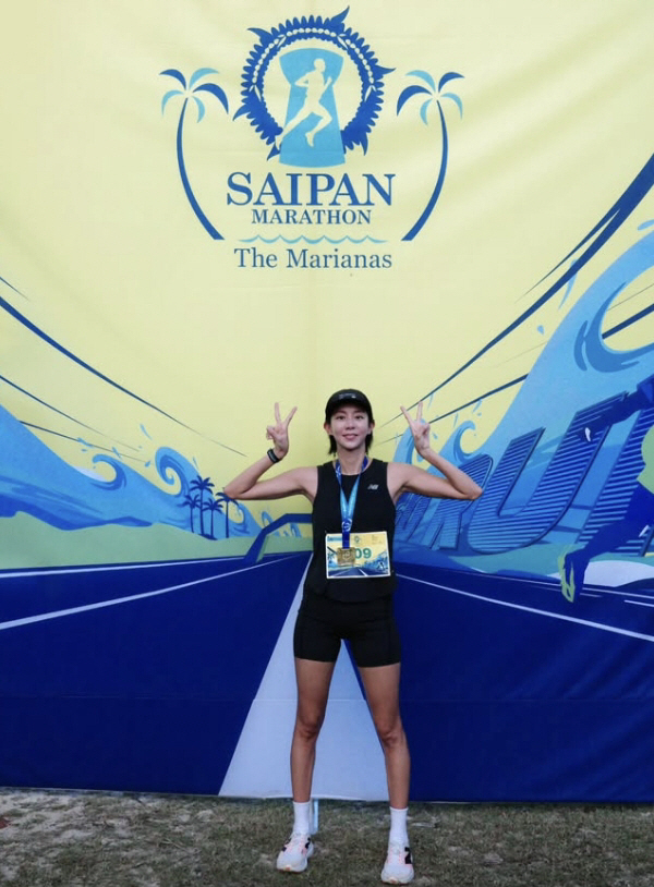 Uie Shows Off Healthy Hobby with Saipan Marathon Victory