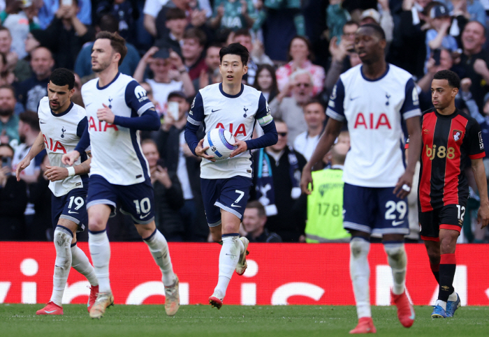  Kang Heart Son Heung-min broke his silence on the 55th and made a dramatic equalizer  7th goal...Tottenham to draw 02→22 at Bournemouth