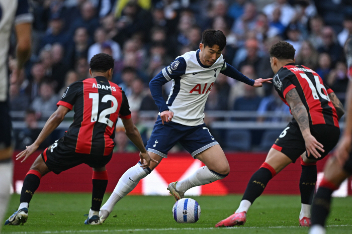  Kang Heart Son Heung-min broke his silence on the 55th and made a dramatic equalizer  7th goal...Tottenham to draw 02→22 at Bournemouth