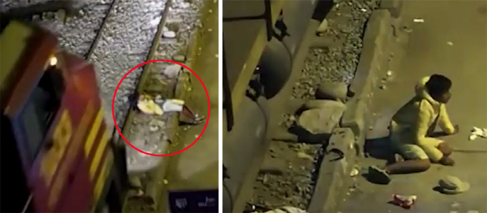 A man who fell asleep on a track drunk, miraculously survived after being hit by a train