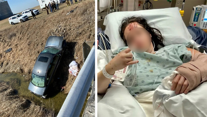 Woman trapped in car for 6 days in accident...It's amazing how we got water